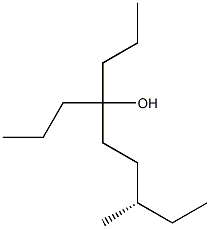 [S,(+)]-7-Methyl-4-propylnonane-4-ol Struktur