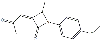 (Z)-3-(2-Oxopropylidene)-4-methyl-1-(4-methoxyphenyl)azetidin-2-one Struktur