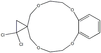 6,6-(1,1-Dichloroethane-1,2-diyl)-2,3,6,7,9,10-hexahydro-5H-1,4,8,11-benzotetraoxacyclotridecin Struktur