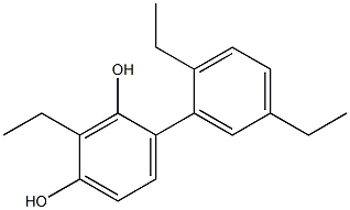 2-Ethyl-4-(2,5-diethylphenyl)benzene-1,3-diol Struktur