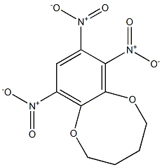 2,3,4,5-Tetrahydro-7,8,10-trinitro-1,6-benzodioxocin Struktur