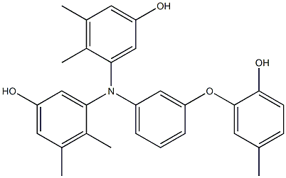 N,N-Bis(5-hydroxy-2,3-dimethylphenyl)-3-(2-hydroxy-5-methylphenoxy)benzenamine Struktur