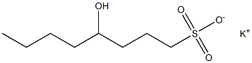 4-Hydroxyoctane-1-sulfonic acid potassium salt Struktur