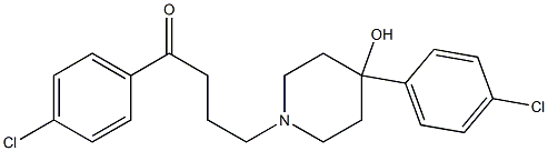 1-(4-Chlorophenyl)-4-[4-hydroxy-4-(4-chlorophenyl)piperidino]-1-butanone Struktur