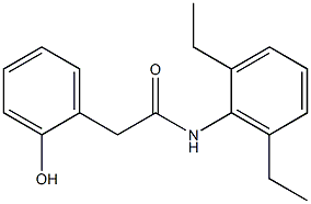 2-(2-Hydroxyphenyl)-N-(2,6-diethylphenyl)acetamide Struktur