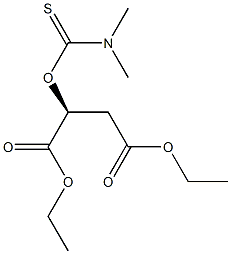 [S,(+)]-2-[(Dimethylthiocarbamoyl)oxy]succinic acid diethyl ester Struktur