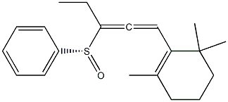 2-[(R)-3-Phenylsulfinyl-1,2-pentadien-1-yl]-1,3,3-trimethyl-1-cyclohexene Struktur