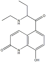 5-[2-(Ethylamino)butyryl]-8-hydroxyquinolin-2(1H)-one Struktur