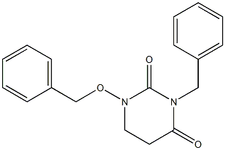 5,6-Dihydro-3-benzyl-1-benzyloxy-2,4(1H,3H)-pyrimidinedione Struktur