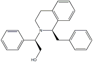 (1R)-1,2,3,4-Tetrahydro-2-[(R)-1-phenyl-2-hydroxyethyl]-1-benzylisoquinoline Struktur