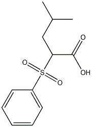 2-Phenylsulfonyl-4-methylpentanoic acid Struktur