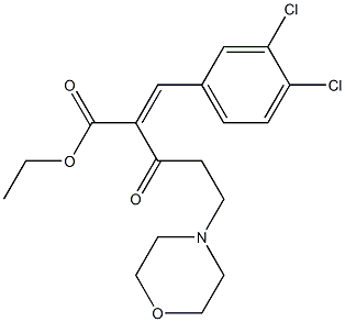 2-(3,4-Dichlorobenzylidene)-3-oxo-5-morpholinopentanoic acid ethyl ester Struktur