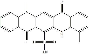 5,7,12,14-Tetrahydro-4,12-dimethyl-7,14-dioxoquino[2,3-b]acridine-6-sulfonic acid Struktur