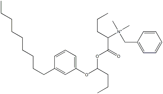 N,N-Dimethyl-N-benzyl-N-[1-[[1-(3-nonylphenyloxy)butyl]oxycarbonyl]butyl]aminium Struktur