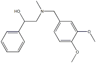 2-[N-(3,4-Dimethoxybenzyl)methylamino]-1-phenylethanol Struktur