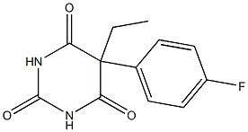 5-Ethyl-5-(p-fluorophenyl)barbituric acid Struktur