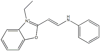 3-Ethyl-2-[2-(phenylamino)ethenyl]benzoxazol-3-ium Struktur