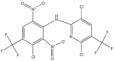 3,6-Dichloro-5-trifluoromethyl-N-(3-chloro-4-trifluoromethyl-2,6-dinitrophenyl)pyridin-2-amine Struktur