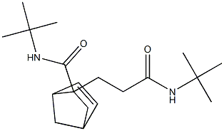 N-tert-Butyl-2-(tert-butylcarbamoyl)norborn-5-ene-2-propionamide Struktur