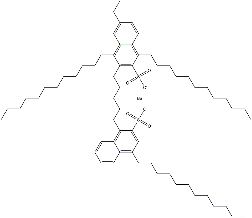 Bis(1,4-didodecyl-2-naphthalenesulfonic acid)barium salt Struktur