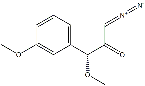 [R,(+)]-3-Diazo-1-methoxy-1-(m-methoxyphenyl)-2-propanone Struktur