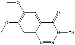 6,7-Dimethoxy-3-hydroxy-1,2,3-benzotriazin-4(3H)-one Struktur