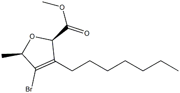 (2R,5R)-3-Heptyl-4-bromo-5-methyl-2,5-dihydrofuran-2-carboxylic acid methyl ester Struktur