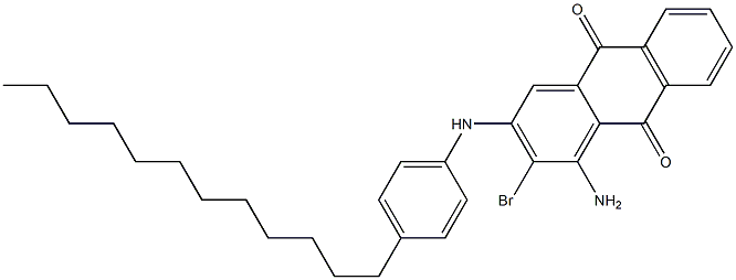 1-Amino-2-bromo-3-(4-dodecylanilino)anthraquinone Struktur