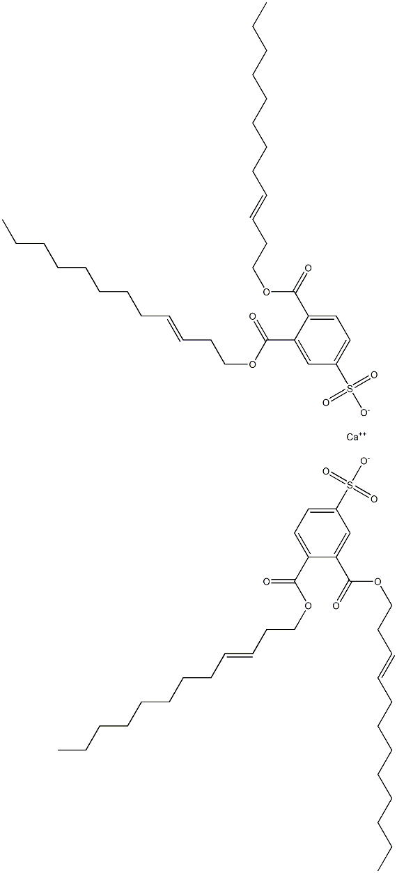 Bis[3,4-di(3-dodecenyloxycarbonyl)benzenesulfonic acid]calcium salt Struktur