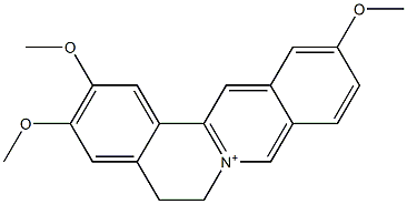 5-Hydro-2,3,11-trimethoxy-6H-dibenzo[a,g]quinolizinium Struktur