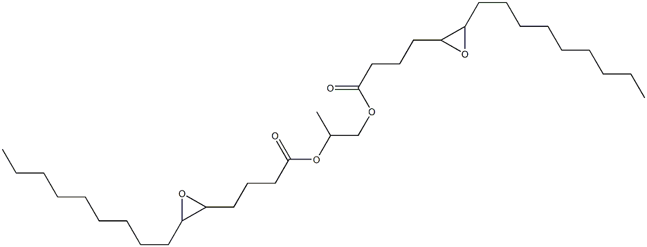 Bis(5,6-epoxypentadecanoic acid)1,2-propanediyl ester Struktur