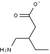 3-(Aminiomethyl)pentanoic acid anion Struktur