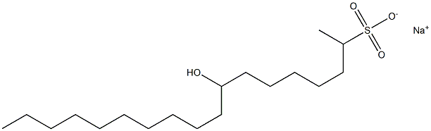 8-Hydroxyoctadecane-2-sulfonic acid sodium salt Struktur