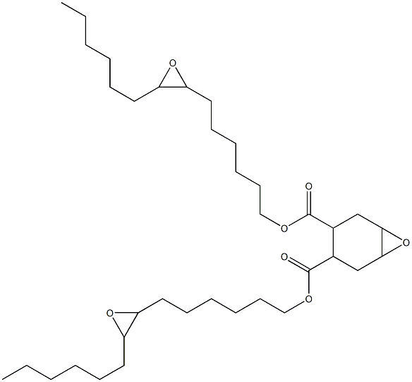 7-Oxabicyclo[4.1.0]heptane-3,4-dicarboxylic acid bis(7,8-epoxytetradecan-1-yl) ester Struktur