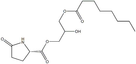 1-[(L-Pyroglutamoyl)oxy]-2,3-propanediol 3-octanoate Struktur