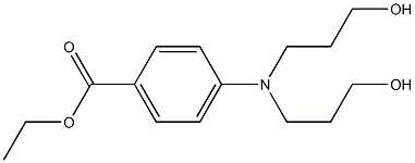 4-[Bis(3-hydroxypropyl)amino]benzoic acid ethyl ester Struktur