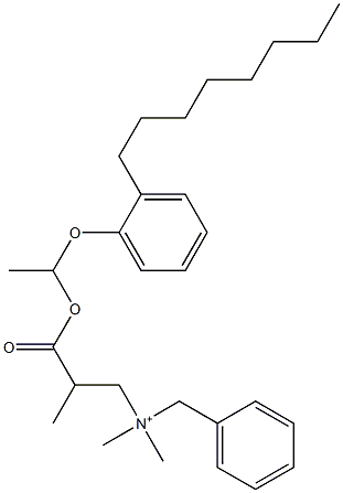 N,N-Dimethyl-N-benzyl-N-[2-[[1-(2-octylphenyloxy)ethyl]oxycarbonyl]propyl]aminium Struktur