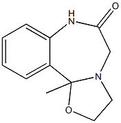 2,3,7,11b-Tetrahydro-11b-methyloxazolo[3,2-d][1,4]benzodiazepin-6(5H)-one Struktur