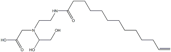 N-(1,2-Dihydroxyethyl)-N-[2-(12-tridecenoylamino)ethyl]aminoacetic acid Struktur