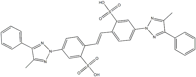 4,4'-Bis(4-methyl-5-phenyl-2H-1,2,3-triazol-2-yl)-2,2'-stilbenedisulfonic acid Struktur