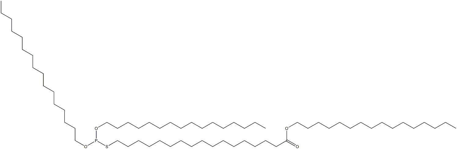 Thiophosphorous acid O,O-dihexadecyl S-(17-hexadecyloxy-17-oxoheptadecyl) ester Struktur