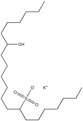 15-Hydroxyhenicosane-8-sulfonic acid potassium salt Struktur