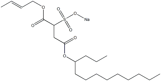 2-(Sodiosulfo)succinic acid 4-tridecyl 1-(2-butenyl) ester Struktur