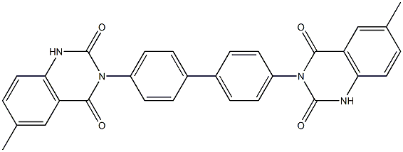 3,3'-(1,1'-Biphenyl-4,4'-diyl)bis[6-methylquinazoline-2,4(1H,3H)-dione] Struktur