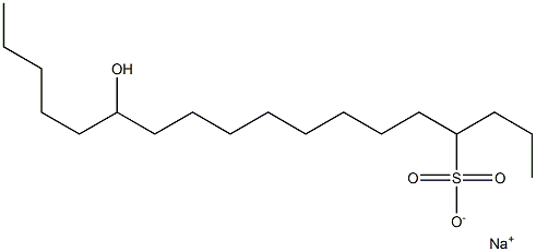 13-Hydroxyoctadecane-4-sulfonic acid sodium salt Struktur