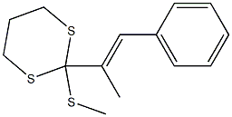 2-[(E)-2-Phenyl-1-methylethenyl]-2-(methylthio)-1,3-dithiane Struktur