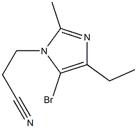 5-Bromo-1-(2-cyanoethyl)-4-ethyl-2-methyl-1H-imidazole Struktur