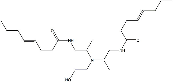 N,N'-[2-Hydroxyethyliminobis(2-methyl-2,1-ethanediyl)]bis(4-octenamide) Struktur