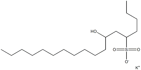 7-Hydroxyoctadecane-5-sulfonic acid potassium salt Struktur