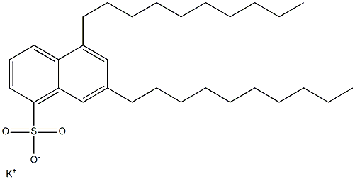 5,7-Didecyl-1-naphthalenesulfonic acid potassium salt Struktur